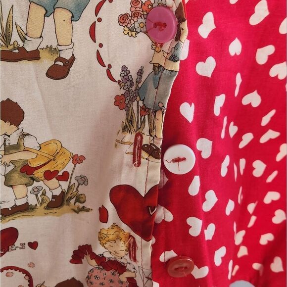 reversible valentine's heart vest handmade L/XL - Picture 3 of 11